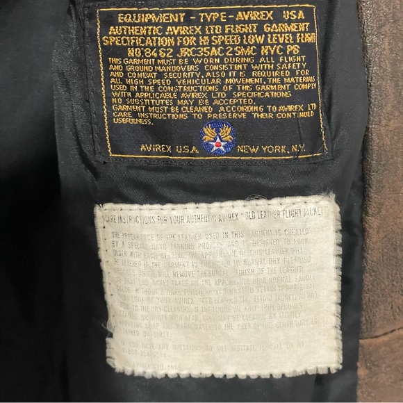 RARE UNISEX VTG AVIREX LTD FLIGHT LEATHER JACKET HI SPEED LOW LEVEL FLIGHT - Picture 16 of 16